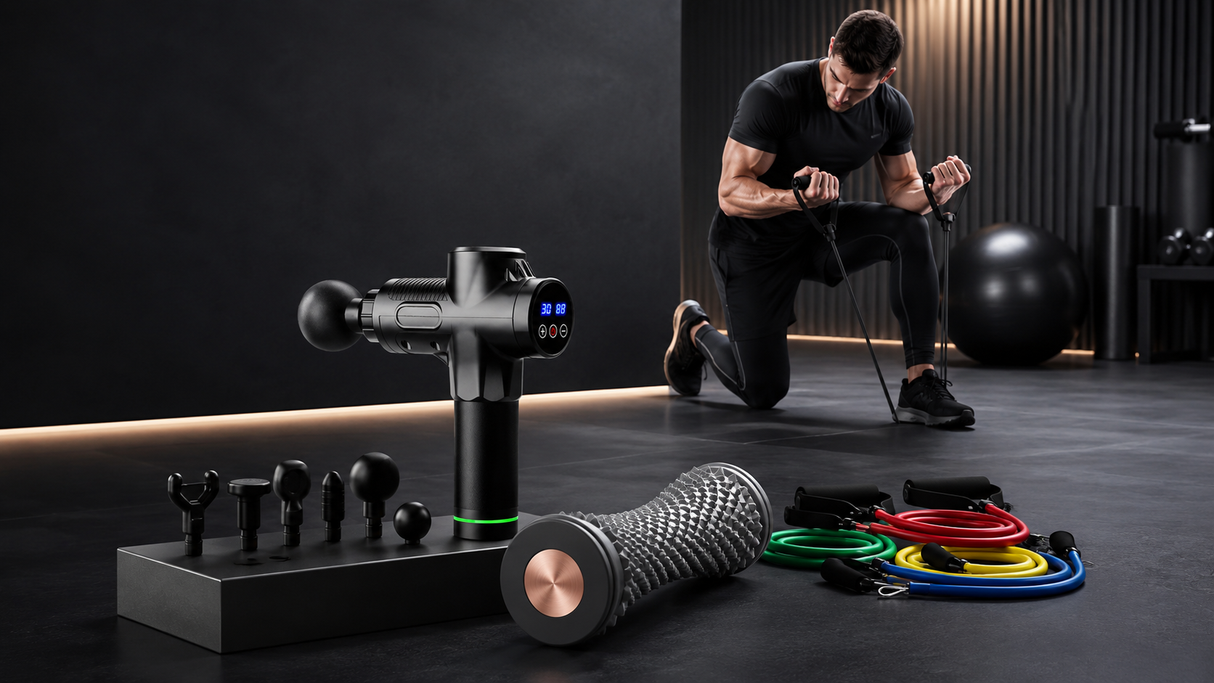 Oneside Home Gym Starter Bundle — Massage Gun + Resistance Bands + Foot Roller