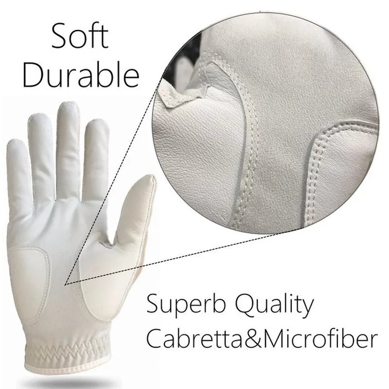 Oneside Men's PU Leather Golf Gloves — All-Weather (2 Pack)