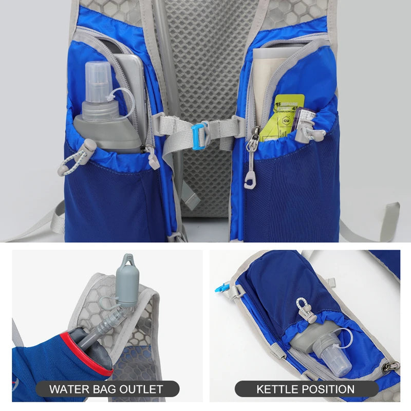 5L Ultralight Hydration Backpack – Breathable Running Vest with 500ML Water Bottles for Trail Running, Cycling & Marathons