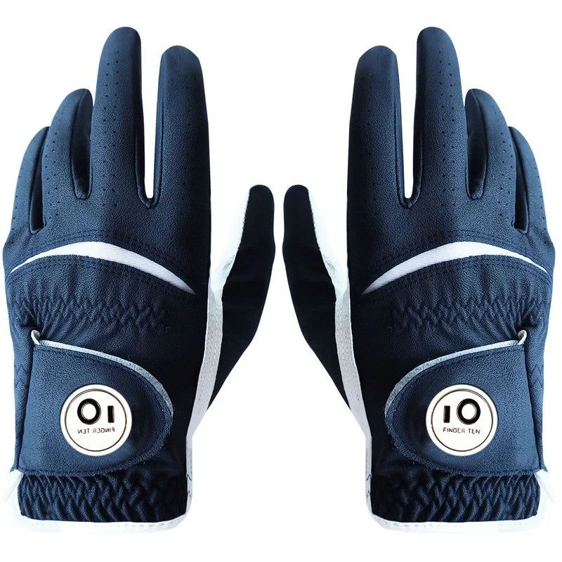Oneside Men's PU Leather Golf Gloves — All-Weather (2 Pack)