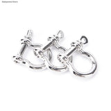 5/10 PCS Stainless Steel O-Shaped Shackle Buckles – Heavy-Duty Screw Pin Anchors for Paracord, Camping & Survival Gear