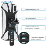 Silicone Bike Phone Holder – 360° Rotatable Universal Mount for 4–6" Phones