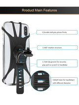Silicone Bike Phone Holder – 360° Rotatable Universal Mount for 4–6" Phones