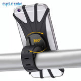 Silicone Bike Phone Holder – 360° Rotatable Universal Mount for 4–6" Phones