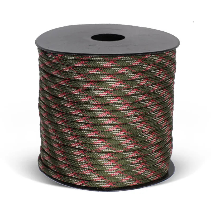 50m 650lb Military Paracord – 9-Strand 4mm Tactical Rope for DIY Bracelets, Lanyards, Dog Collars & Outdoor Gear