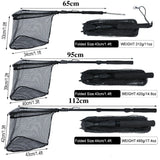 Sougayilang Folding Telescopic Fishing Landing Net – 65–112cm Extendable Brail Net for Freshwater & Saltwater