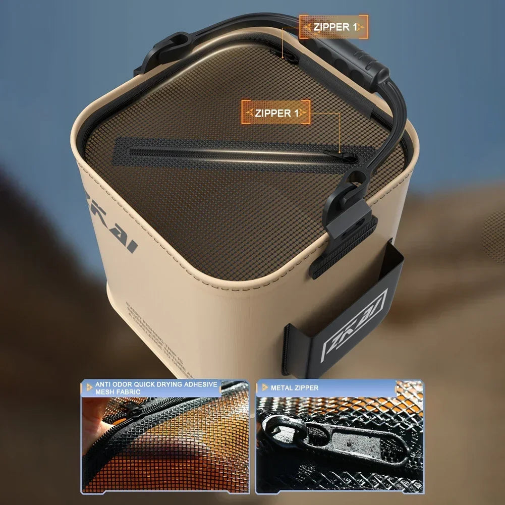 8L / 13L Foldable Fishing Bucket – Large Capacity, Durable Hand-Carry Bucket for Outdoor Camping & Fishing