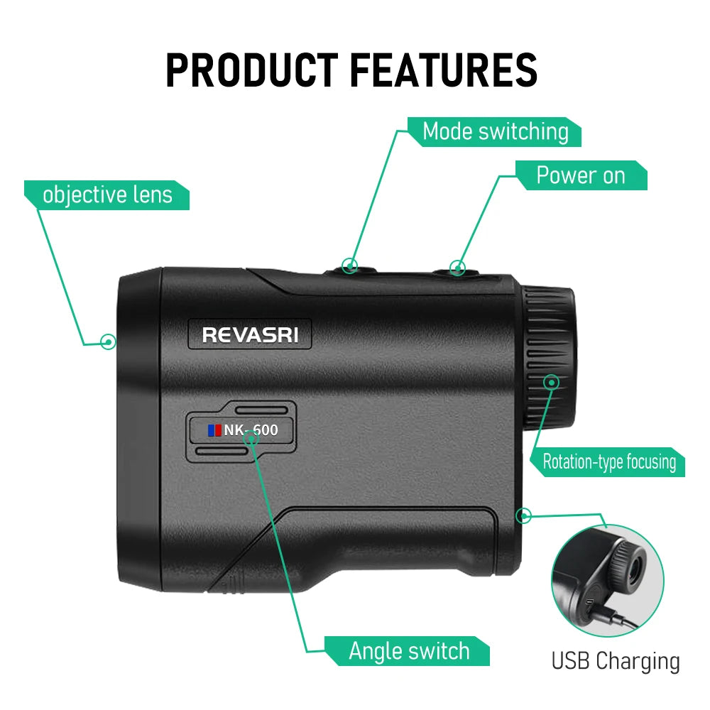 Oneside Golf Laser Rangefinder — 600m with Slope & Flag Lock
