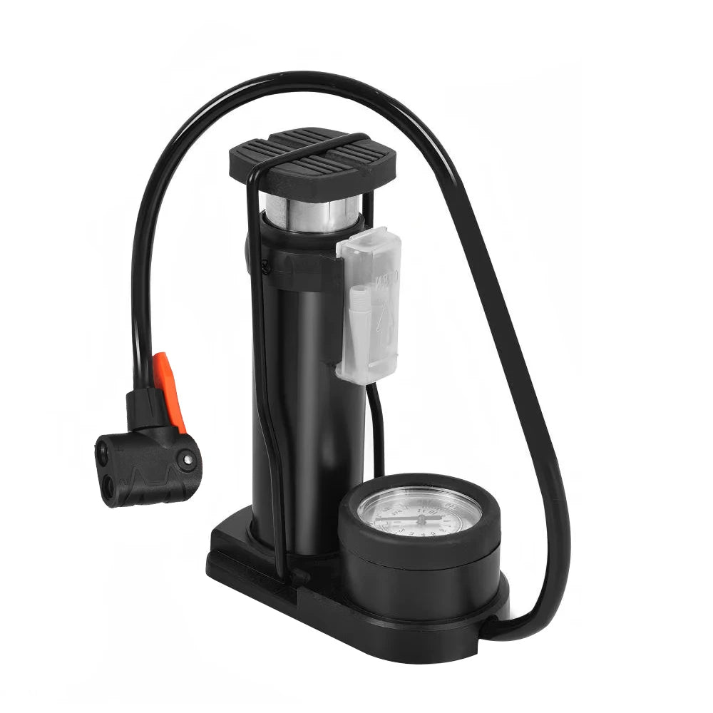 Mini Bike Pump with Pressure Gauge – Portable Foot Pump for Tyres