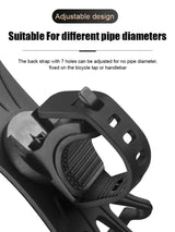Silicone Bike Phone Holder – 360° Rotatable Universal Mount for 4–6" Phones