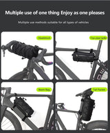 2.5L Bike Front Tube Bag – Large Capacity Handlebar Storage with Shoulder Strap for Road & Mountain Bikes