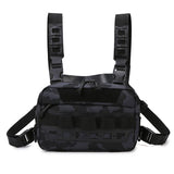 Men’s Camo Fishing Vest Bag – Multi-Pocket Utility Chest Pack for Outdoor Fishing, Hiking & Hunting